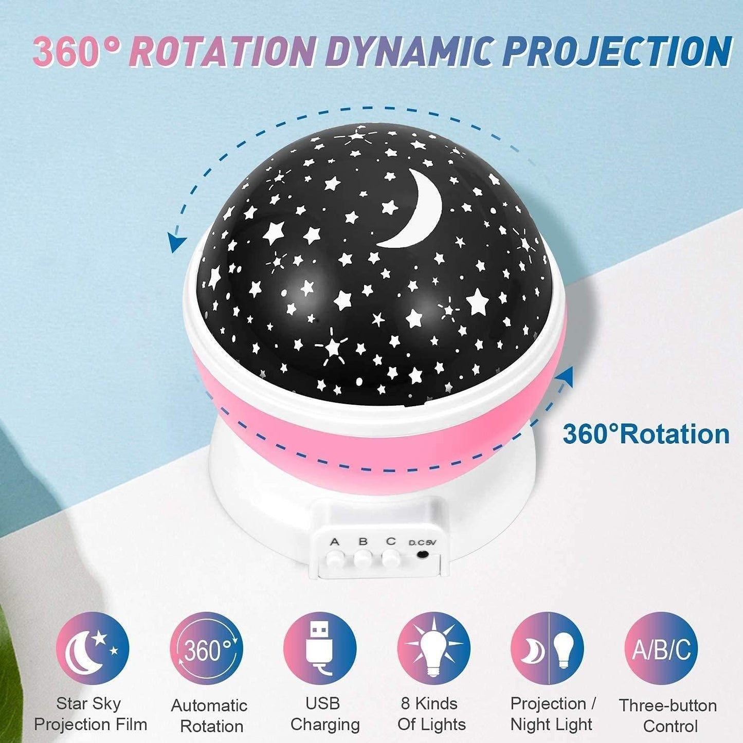 Moon Star Night Light